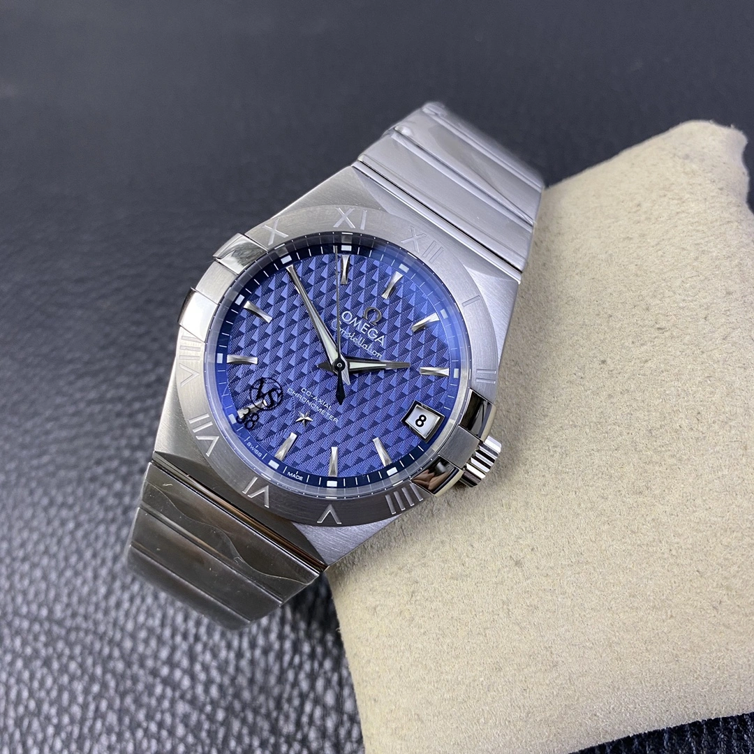 Modern CBD Factory Omega Constellation Co-Axial 38mm Blue Textured Dial (123.10.38.21.03.001) 1:1 Super Clone -DD8500 Movement 326